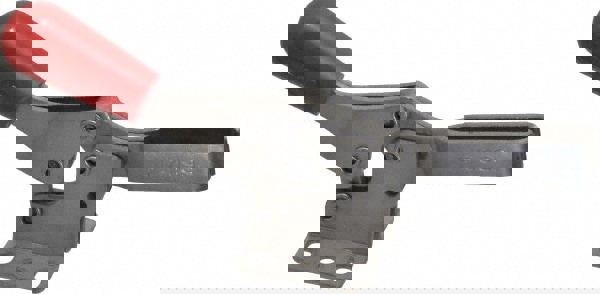 Manual Hold-Down Toggle Clamp: Horizontal, 250 lb Capacity, U-Bar, Flanged Base